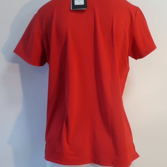 NWT Womens RLX Ralph Lauren Red Short Sleeve Polo Shirt L - Picture 5 of 6